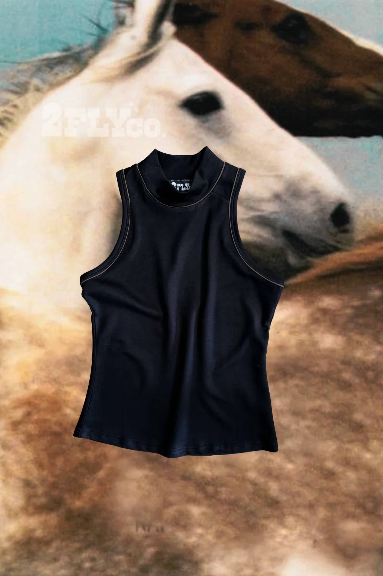 2Flyco - Horizon Mock Neck Tank Top