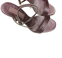 St. John - Satin Ankle Strap Embellished Beaded Heels