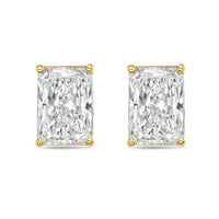 Diana M Jewels - Women's Radiant Lab-grown Diamond Stud Earrings (2.50 Tcw) - Classic Plus