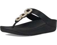 Fitflop - Women's Fino Crystal-chain Leather Toe-post Sandals