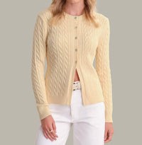 525 America - Julianna Cable Knit Crewneck Cardigan