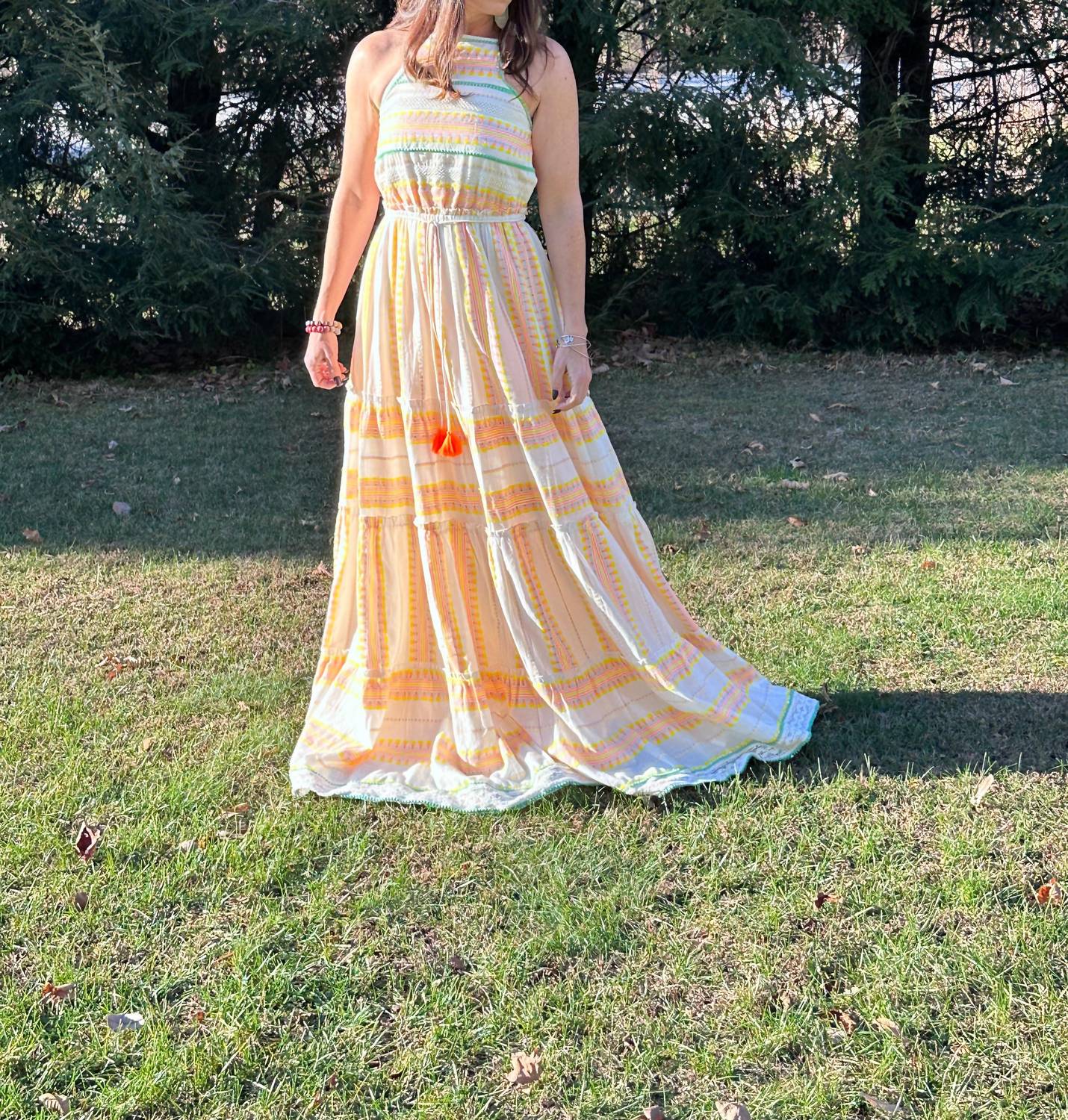 Love V By Jatin Varma - Saanvi Jaquard Cotton Maxi Dress
