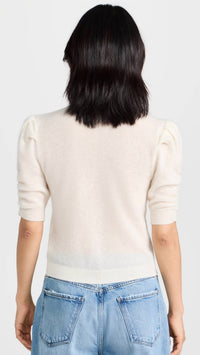 Frame - Rouched Sleeve Cashmere Sweater