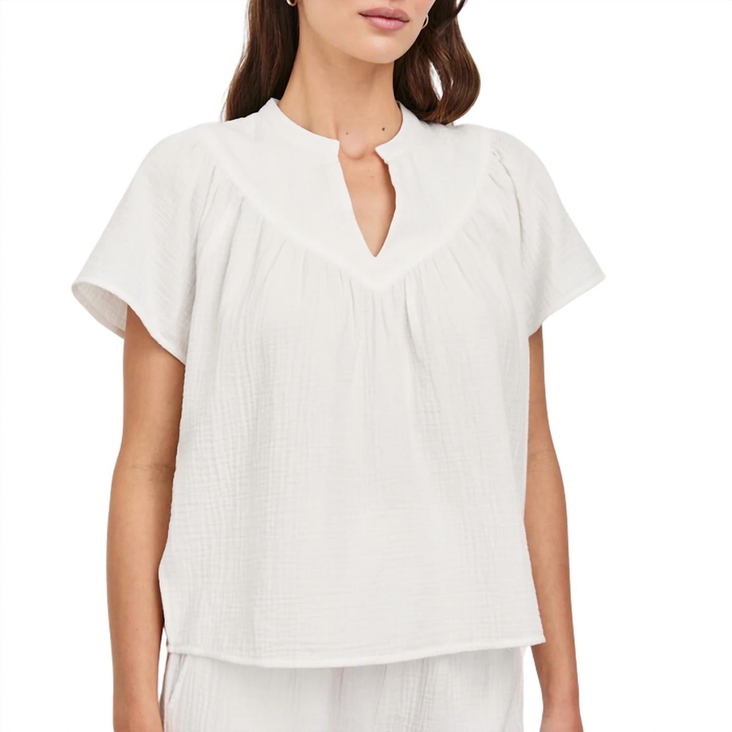 Rails Women's Sayer Shirt in white - women's blouse - alternate view