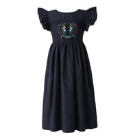 Nipoti - Girls Hand-embroidered Cotton Maxi Dress