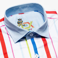 Eight X - Men's Frog Stripe Sampler Button Down Shirt