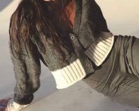 Elan - Color Block Carrie Cardigan Sweater