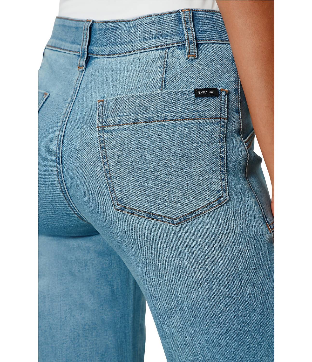 Sanctuary Standard Rise Wide Leg jean in keep up - women's jeans - view 4