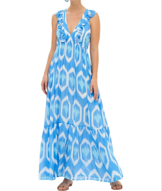 Oliphant - Ruffle V-neck Maxi Dress