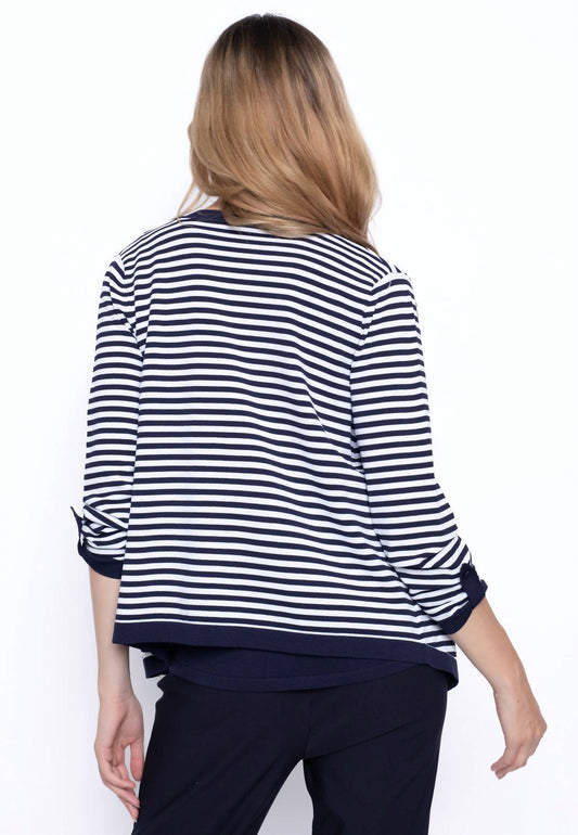 Picadilly - Open Front Stripe Jacket