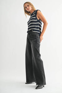 Just Black Denim - Ultra Wide Leg Just Denim