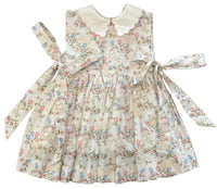 Lulu Bebe - Girl's Matilda Bunny Floral Dress With collar