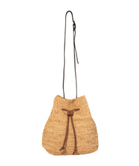 Faherty - Women's Raffia Drawstring Bucket Bag