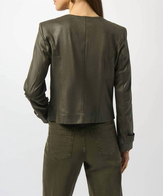Joseph Ribkoff - Foiled Faux Suede Jacket