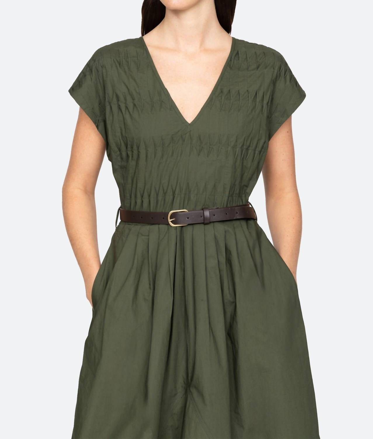 SEA Sullivan Bubble Midi Dress in ivy - women's dress - view 4