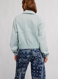 Free People - Birdie Denim Collared Neck Jacket