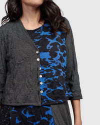 ALEMBIKA Capricorn Crop Cardigan in blue - women's cardigan - view 7