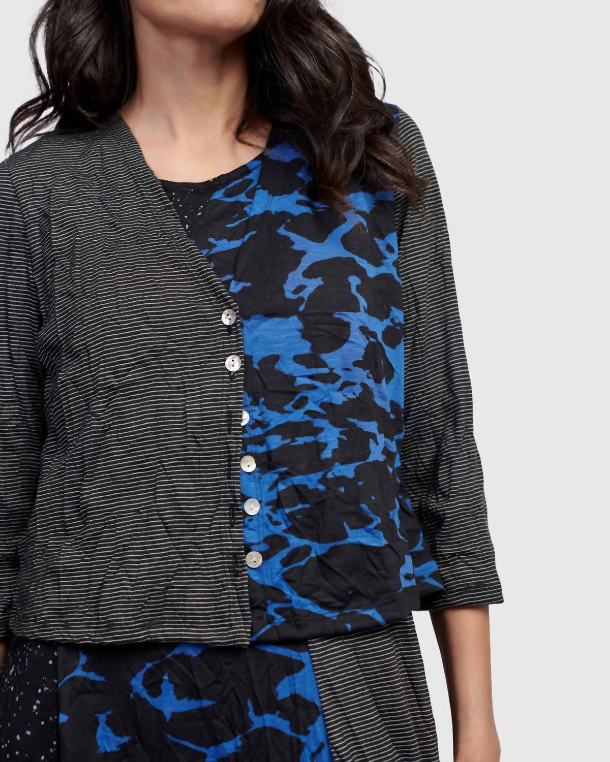ALEMBIKA Capricorn Crop Cardigan in blue - women's cardigan - view 7