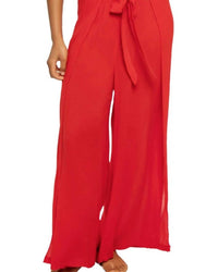 ELAN Strapless Blouse & Wide Leg Pant Jumpsuit in red - women's pants - alternate view