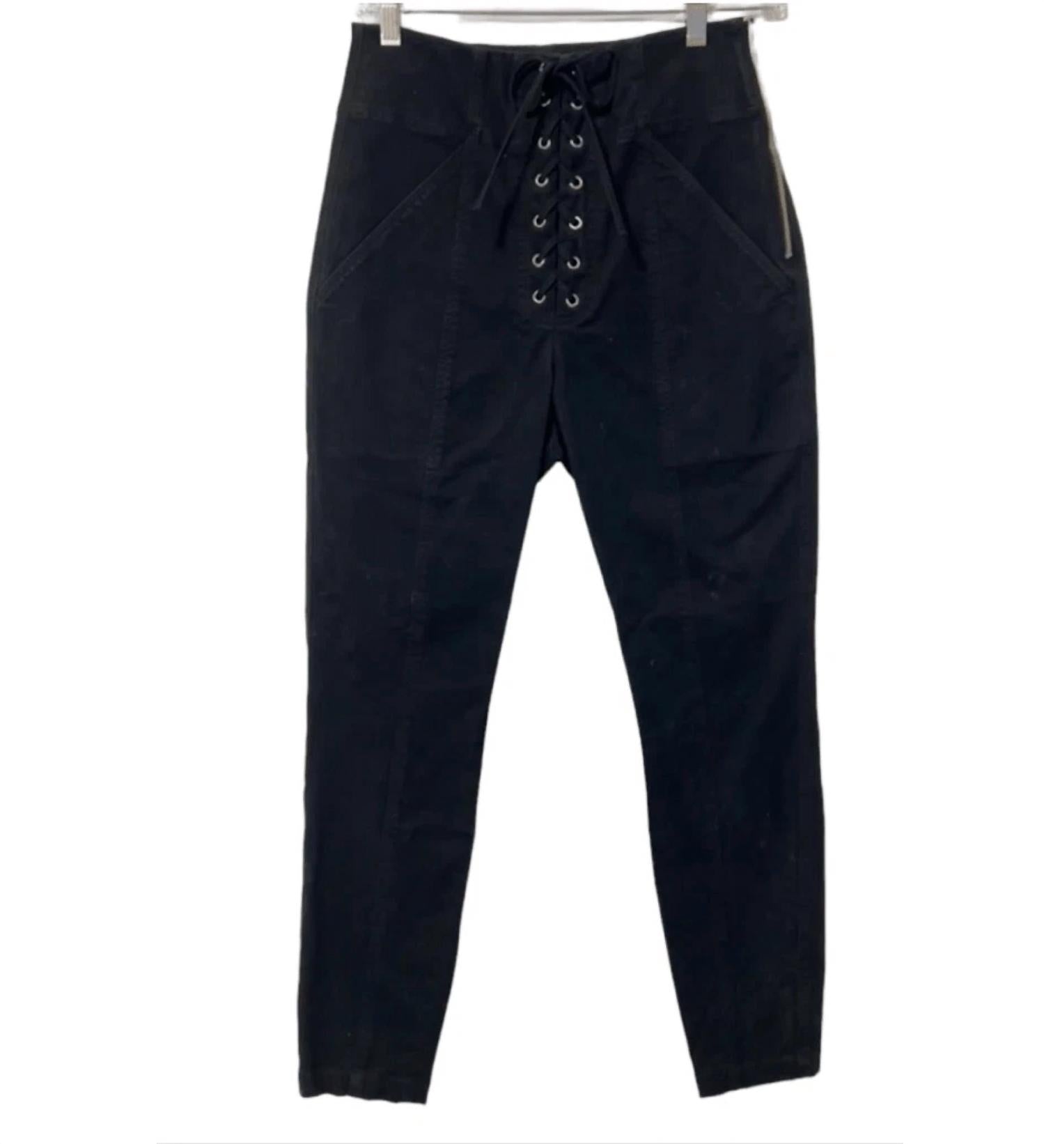 A.L.C. - High Waisted Lace Up Ankle Pant