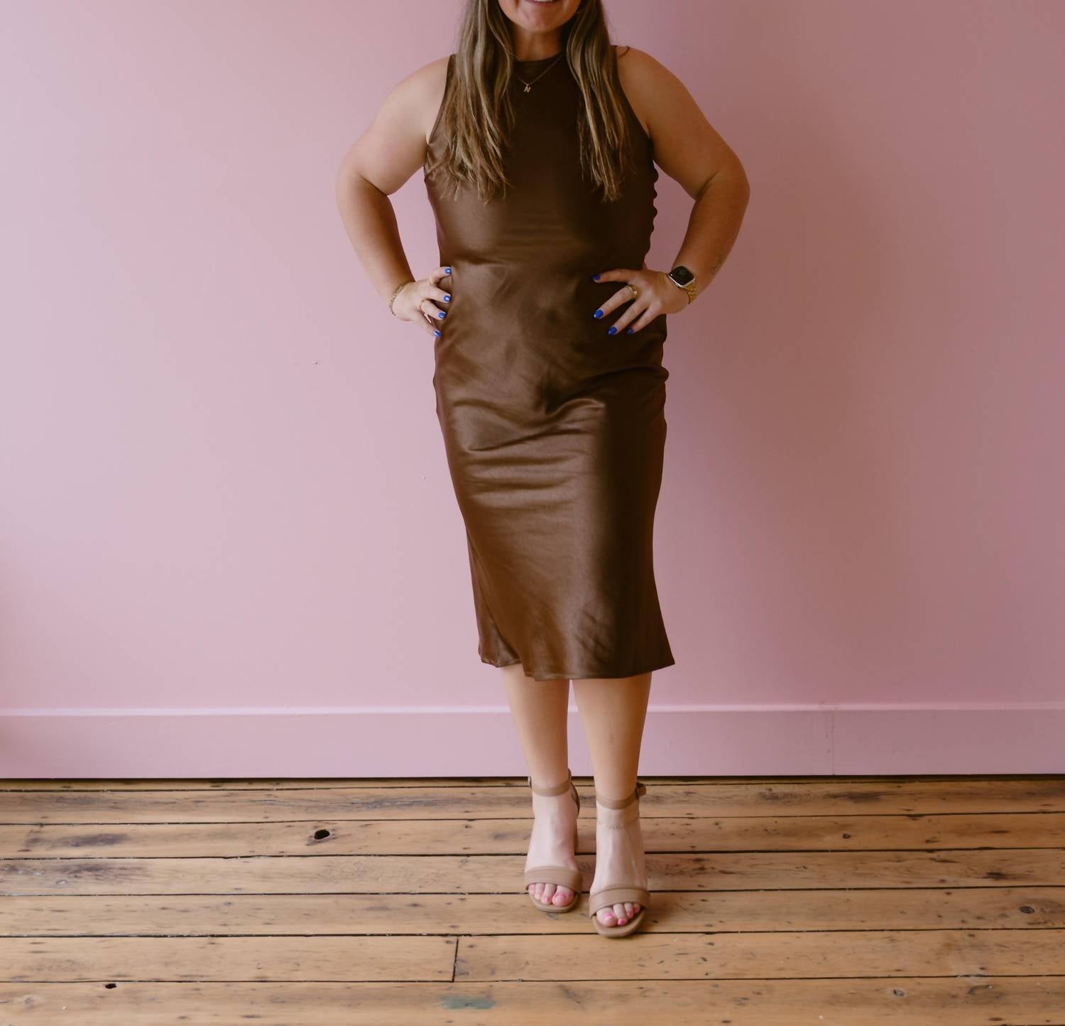 Ellison - Coco Satin Midi Dress
