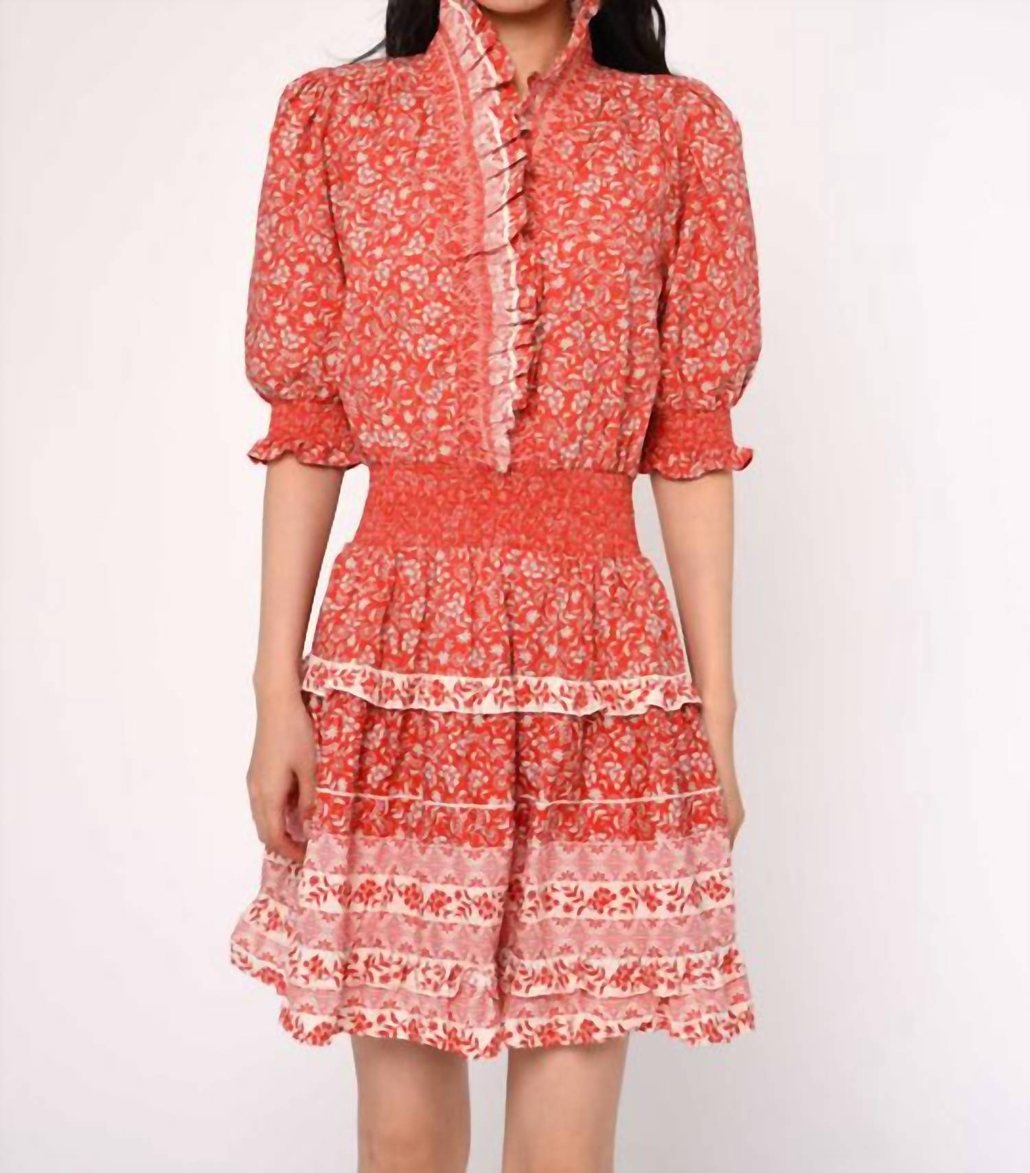 LOVE THE LABEL Zita Mini Dress in rosemary dreamscape - women's dress