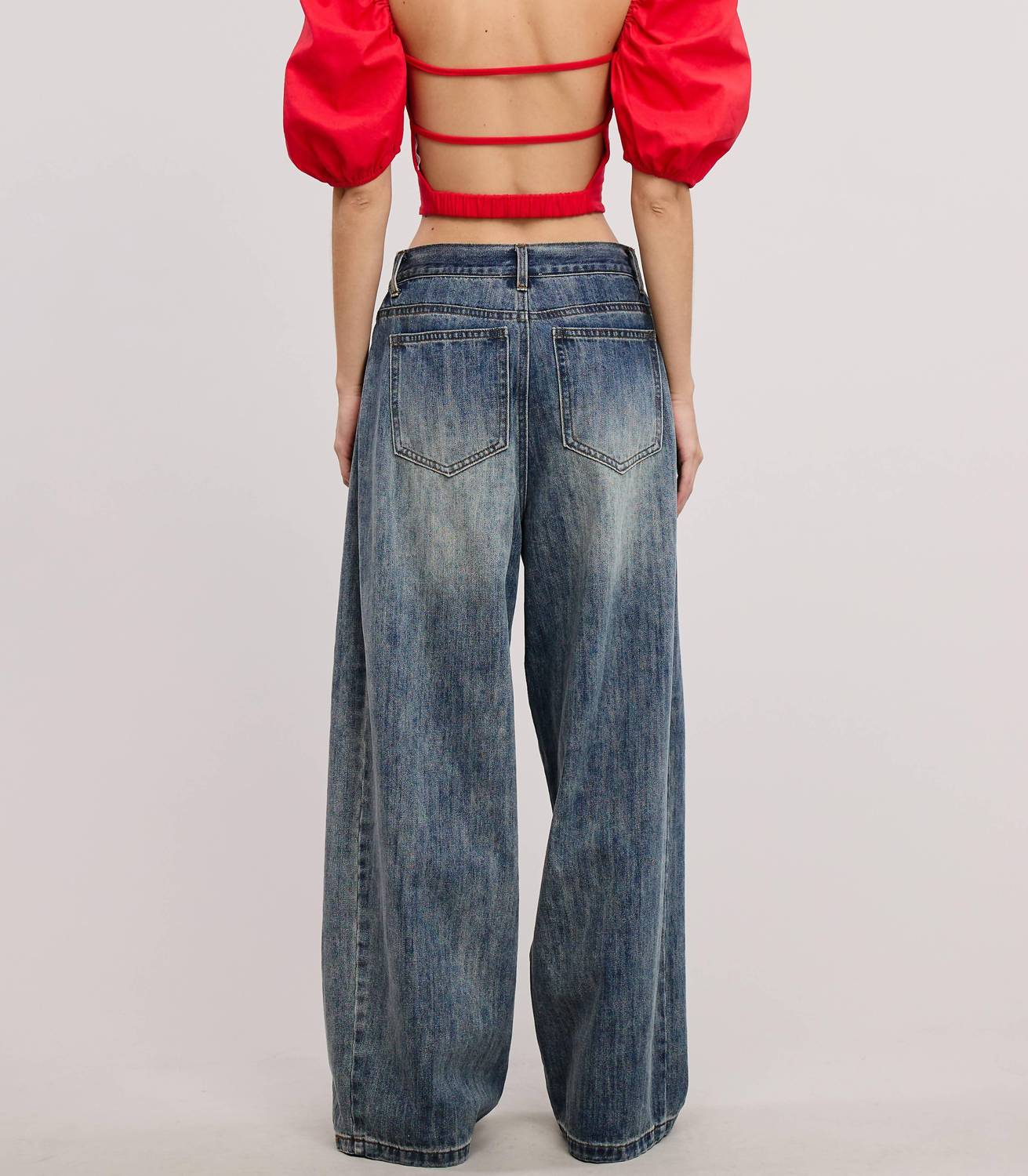 Mimosa - Barrel Wide-leg Baggy Denim Jeans