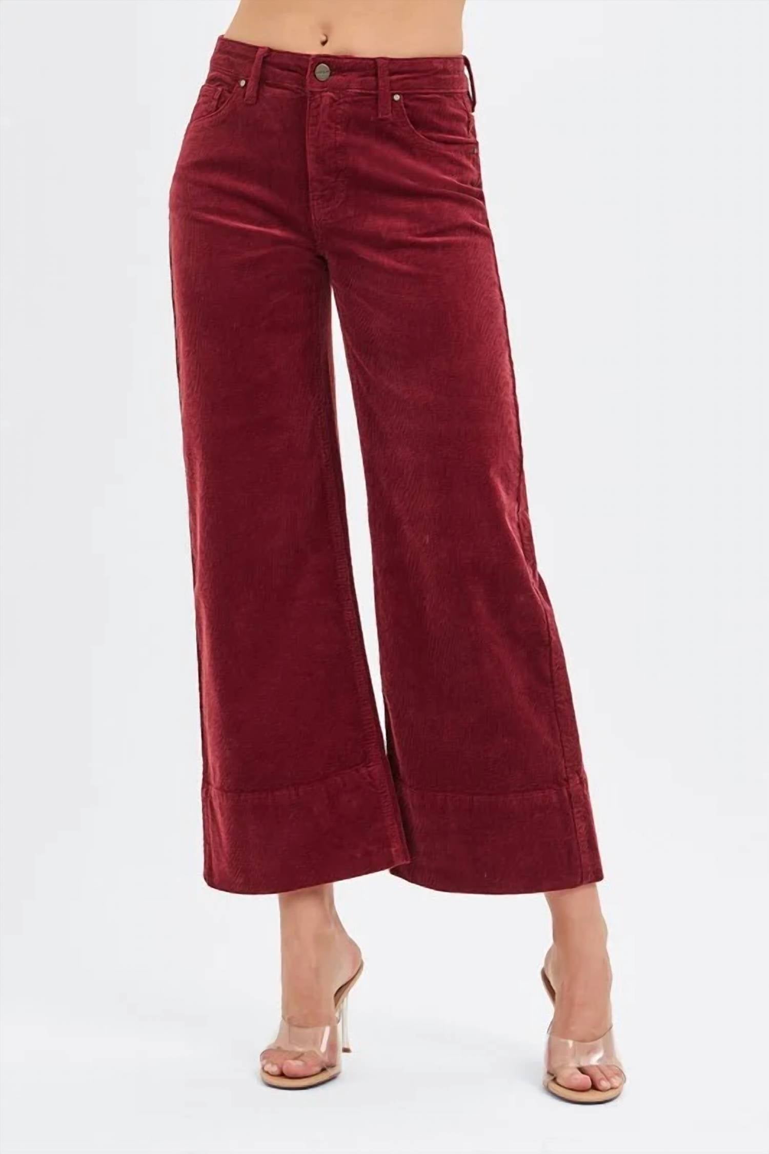 Risen - Catherine Corduroy High Rise Cropped Pants