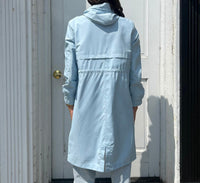 NIKKI JONES Long Lightweight Coat in cloud blue - women's jacket - alternate view