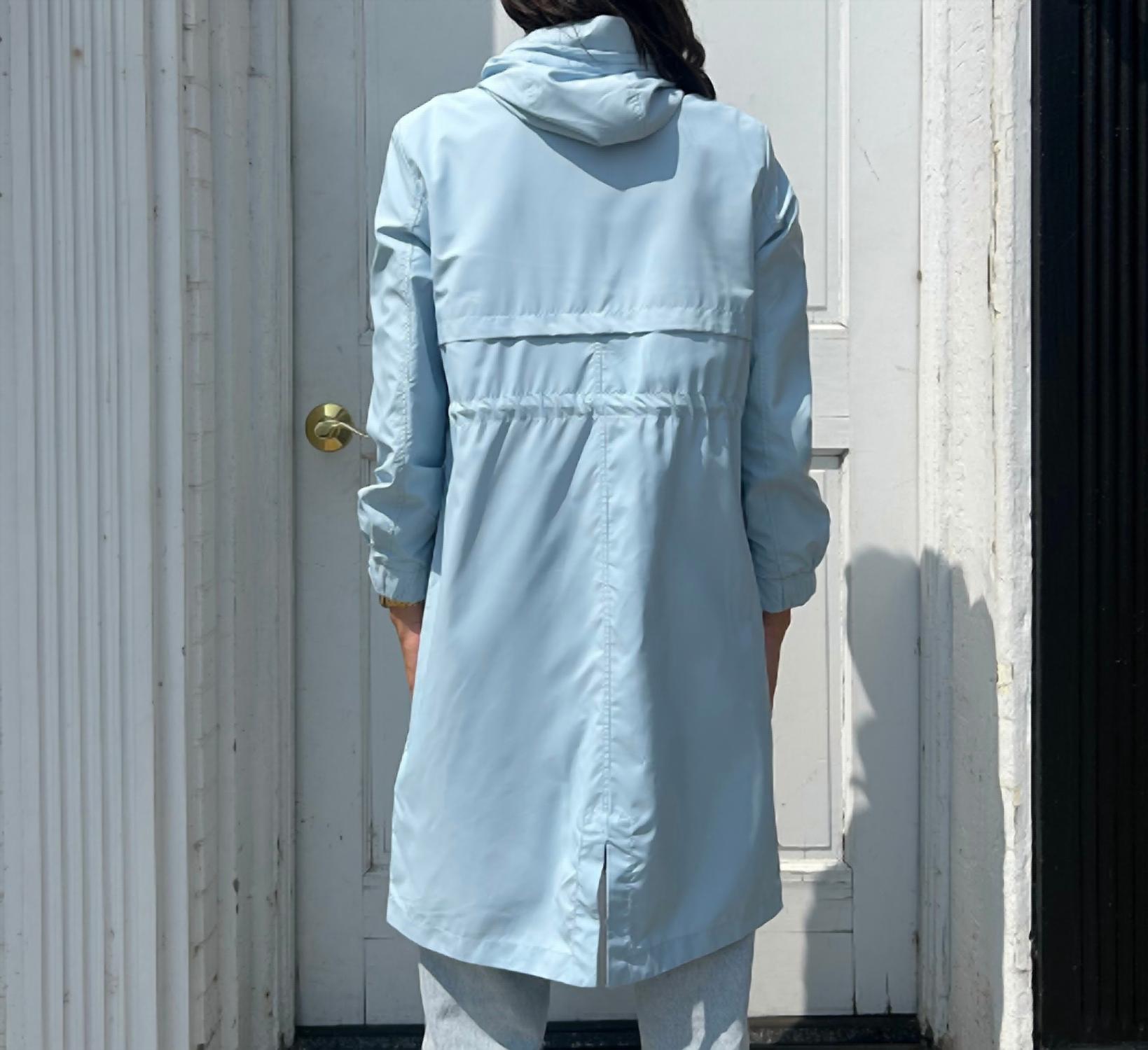 NIKKI JONES Long Lightweight Coat in cloud blue - women's jacket - alternate view