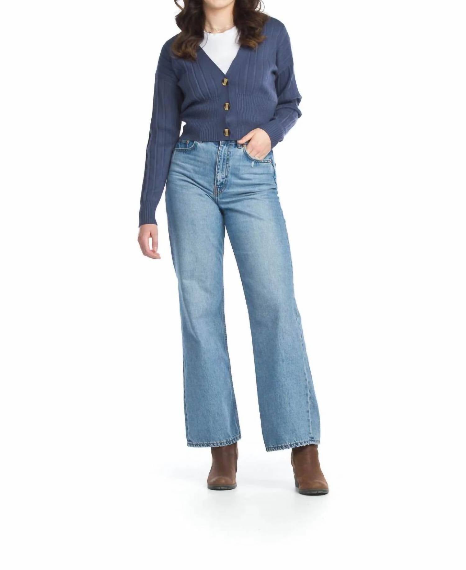 Papillon - Ribbed Short Cropped Cardigan