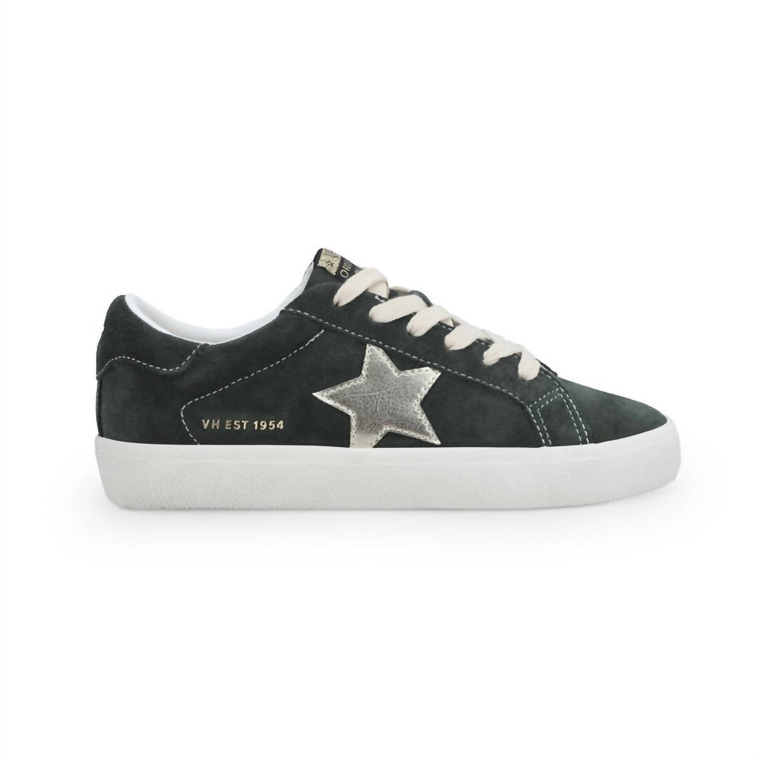 Vintage Havana Women's Felicity Suede Star Shoe in black - women's sneaker - detail view