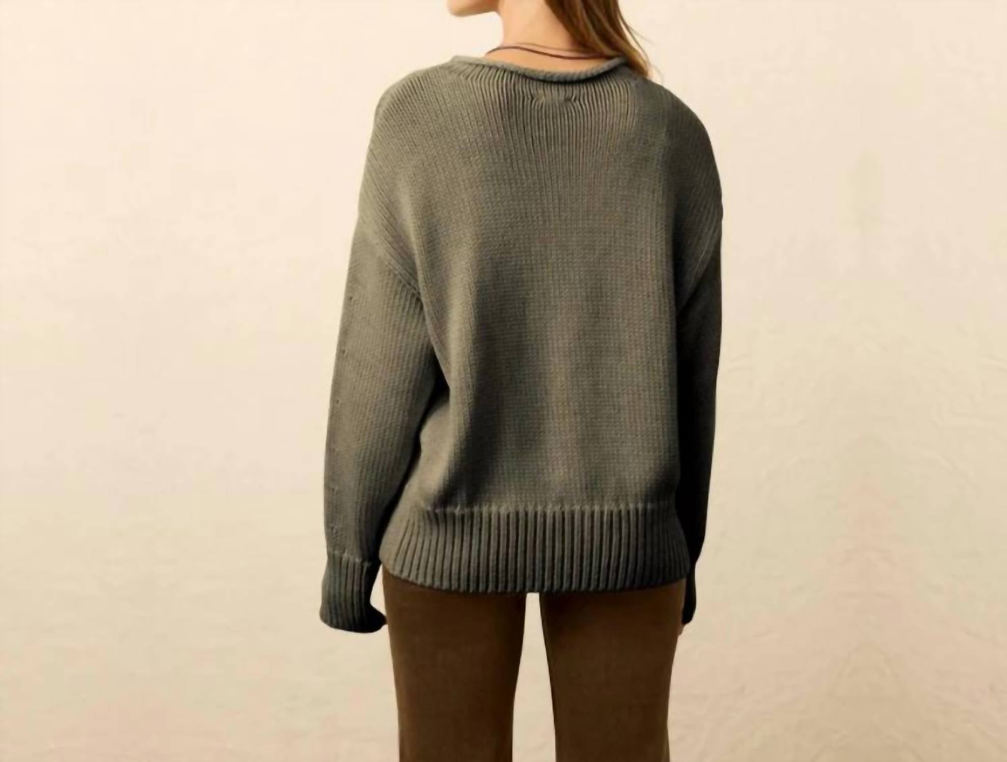 Faherty - Sunwashed Cotton Rolled Neck Sweater