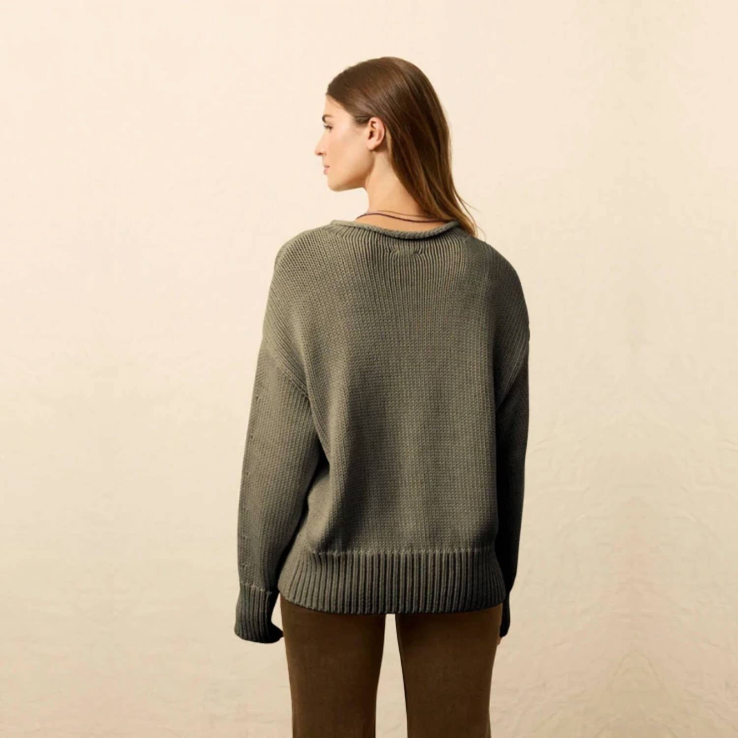 Faherty - Sunwashed Cotton Rolled Neck Sweater