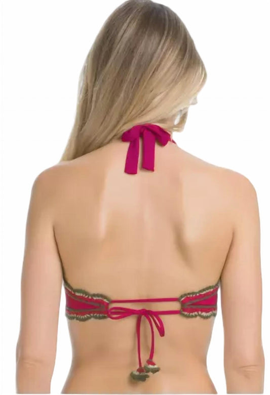 Becca - Medina Crochet Halter Bikini Top (Up to D-Cup)