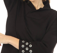 Joseph Ribkoff - Grommet Detail Three Quarter Sleeve Top