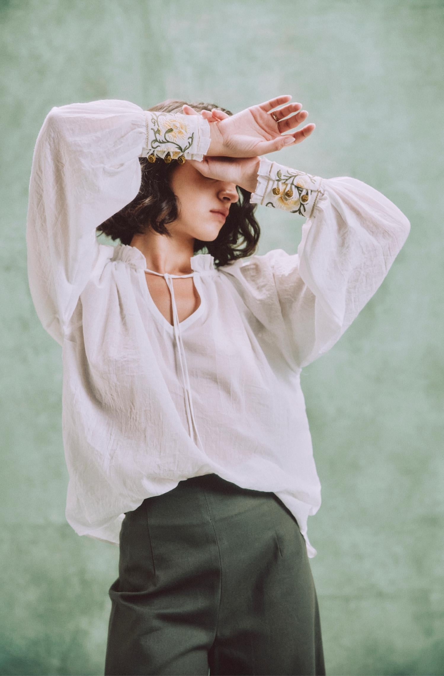 Rosewater House - Chiara Tie-neck Blouse