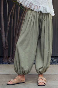 Urban Daizy - Crinkle Balloon Pants Drawstring