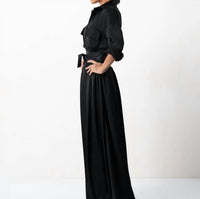 Locker Room - Maxi Shirt Dress With Vegan Leather Belt