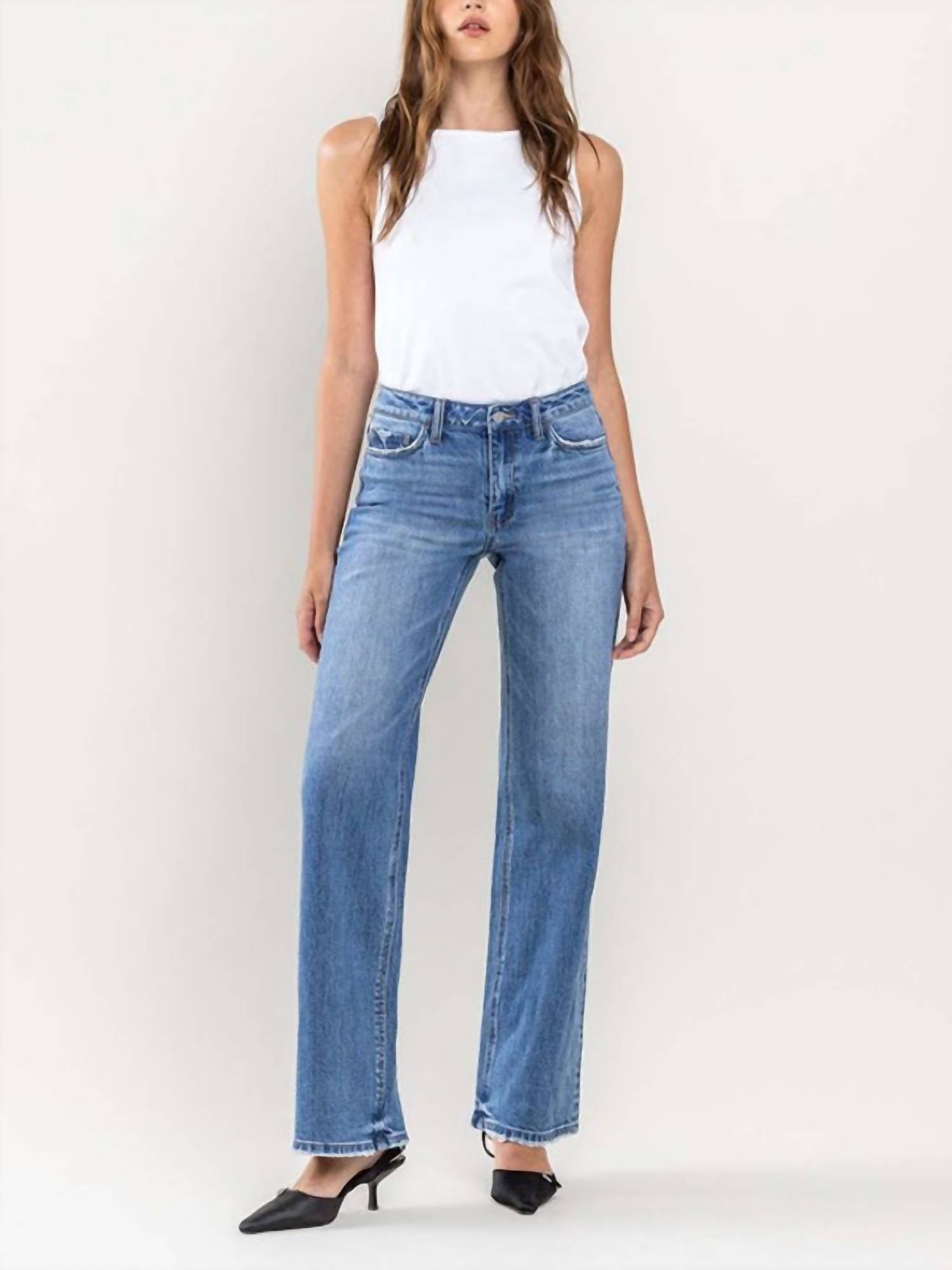 Vervet By Flying Monkey - Arabella High Rise Wide Leg Jeans