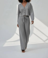 Vintage Havana - Sweater Cardigan Pant Set