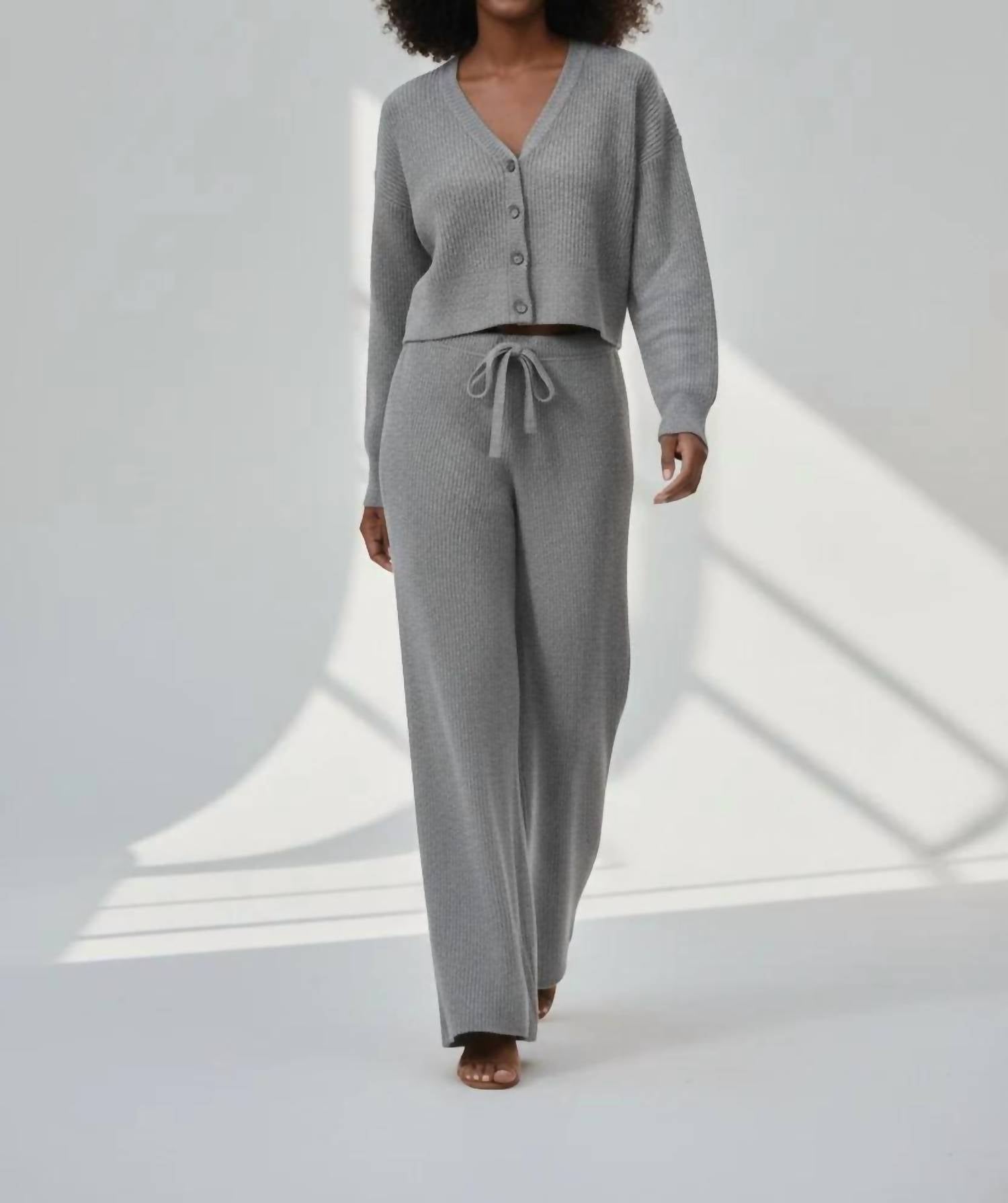 Vintage Havana - Sweater Cardigan Pant Set