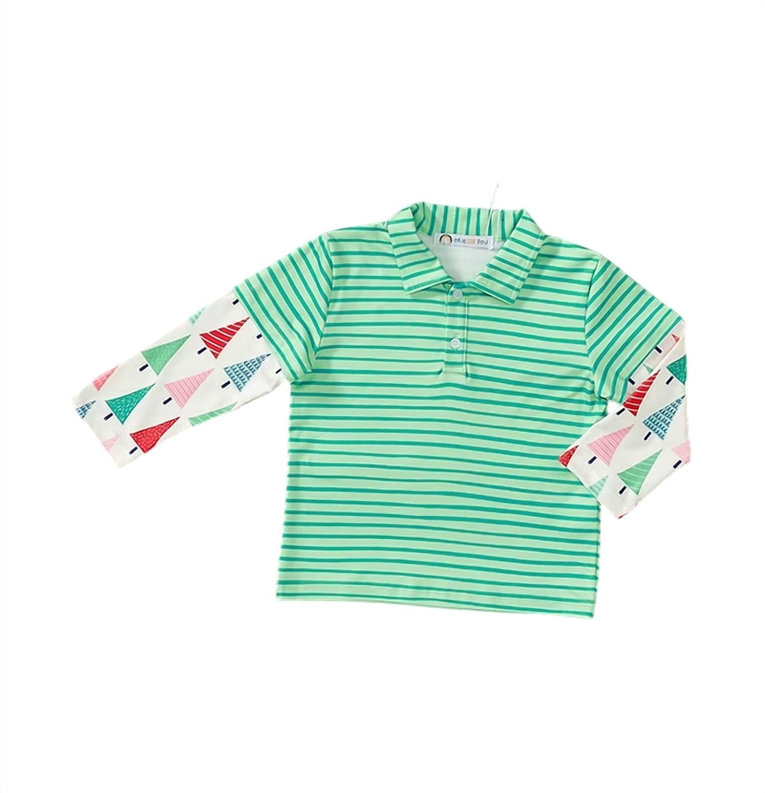 Okie + Lou - Boys Christmas Tree Festivities Polo