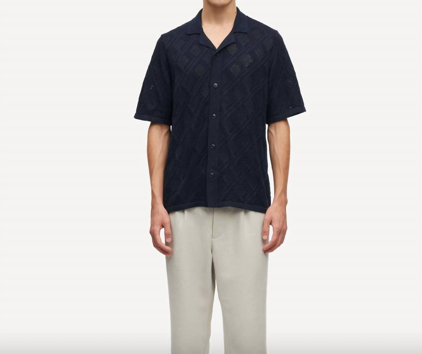 SAMSOE Men's Sadamien Shirt in salute - men's shirt - alternate view