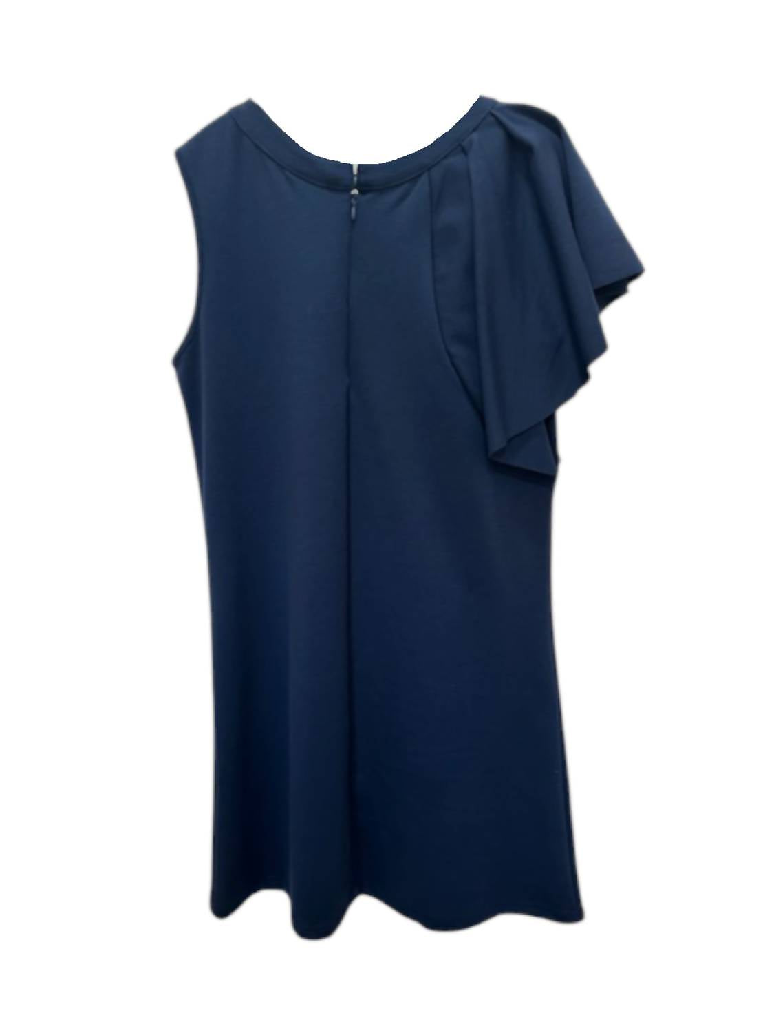 Vera Fishbaugh - Women's Jewel Poly Knit Dress With Single Ruffle Sleeve
