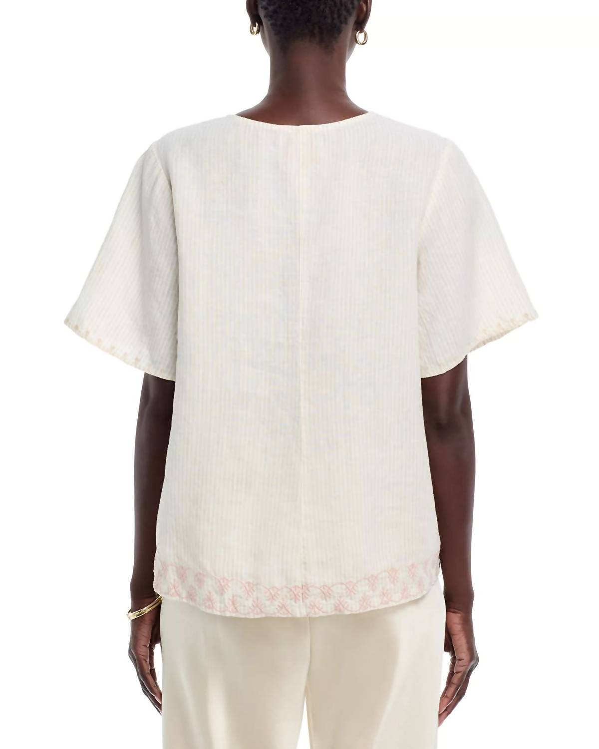 Johnny Was CALISTA RUFFLE SLEEVE FIELD BLOUSE in elordi - women's blouse - alternate view