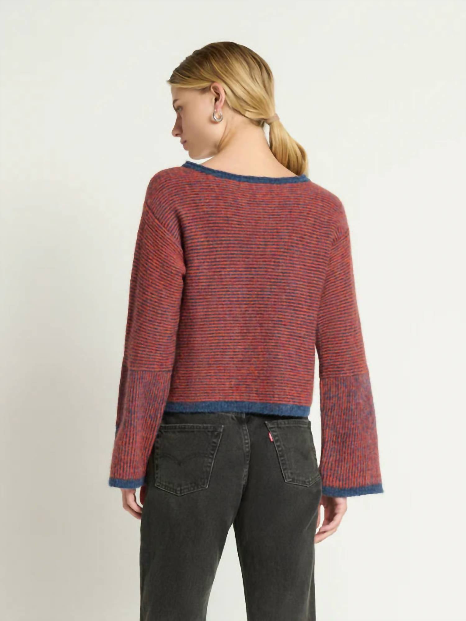 Nation LTD Willow Sweater in greenwich autumn leaf - women's sweater - alternate view