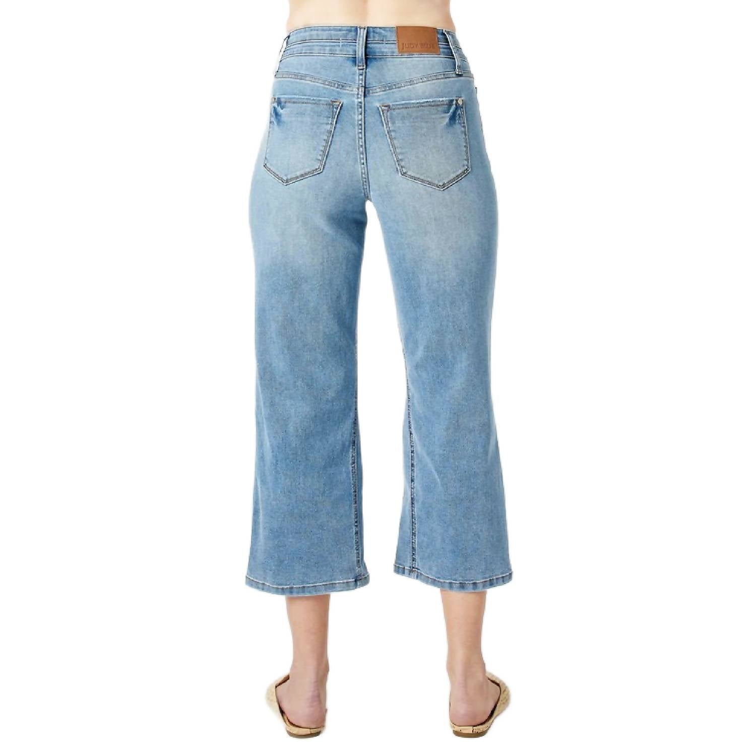 Judy Blue - Wide Leg Cropped Jeans