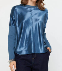 Nyland - Adina Mixed Media Metallic Knit Sweater