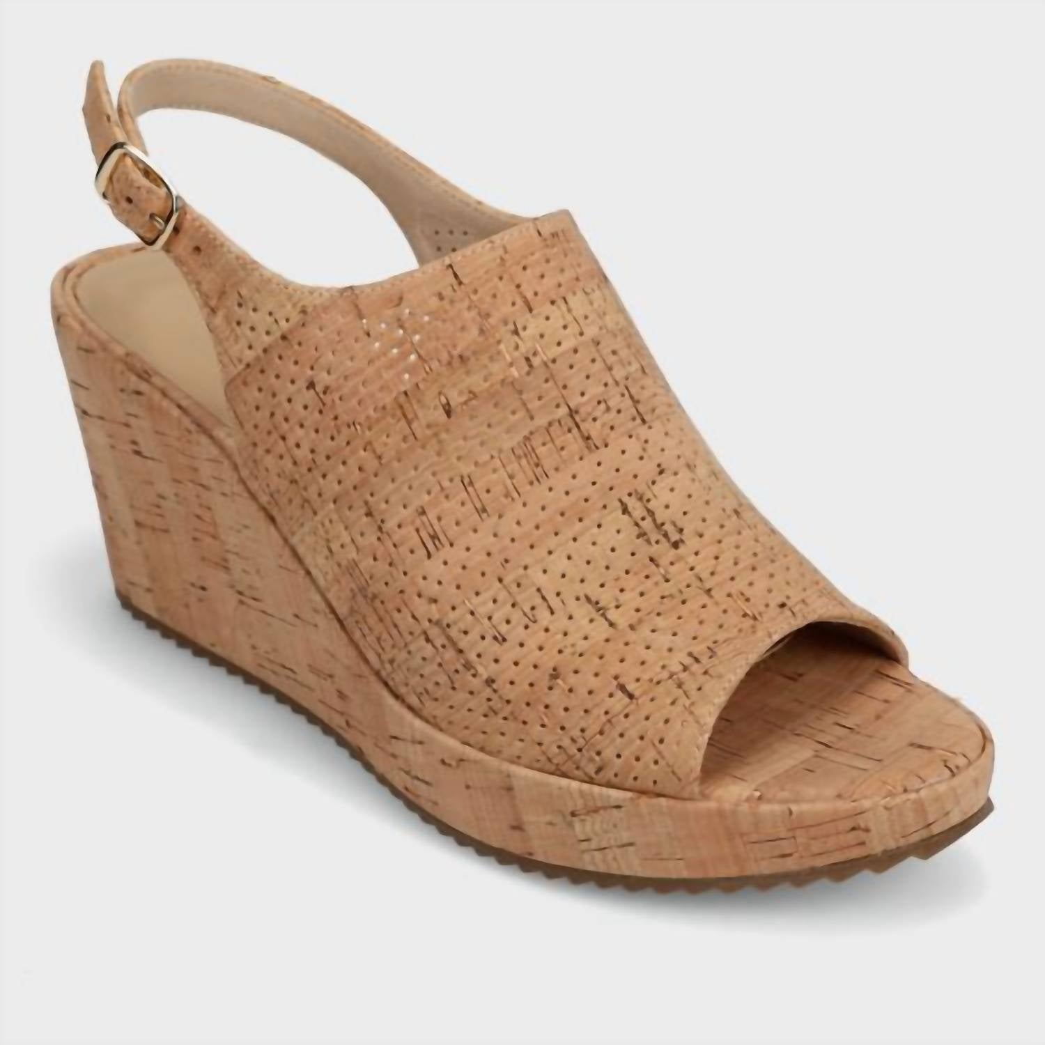 Vaneli - Women's Lansa Cork Wedge Sandals